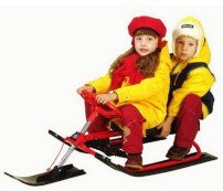 Дети на снегокате