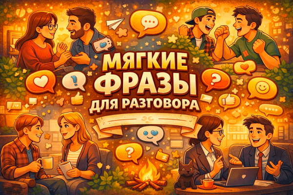 💬 Мягкие фразы для разговора: как говорить так, чтобы вас слышали (и не удаляли из чата) 😄 💬 Мягкие фразы для разговора: как говорить так, чтобы вас слышали (и не удаляли из чата) 😄