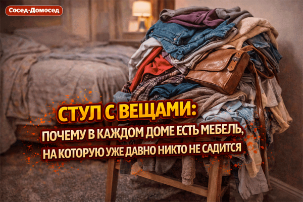 Стул с вещами – почему в каждом доме есть мебель, на которую уже давно никто не садится 😄 Стул с вещами – почему в каждом доме есть мебель, на которую уже давно никто не садится 😄