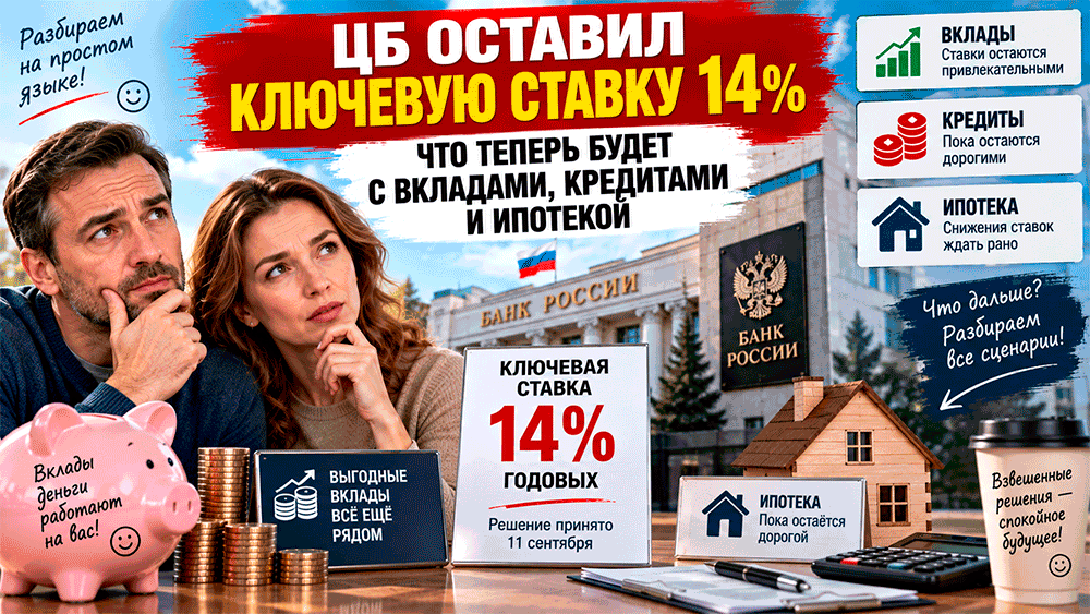 ЦБ оставил ключевую ставку 14% – что теперь будет с вкладами, кредитами и ипотекой ЦБ оставил ключевую ставку 14% – что теперь будет с вкладами, кредитами и ипотекой