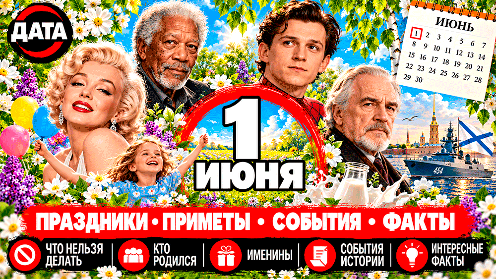 1 июня – какой сегодня праздник, народные приметы, что нельзя делать, именины, знаменитости и события истории