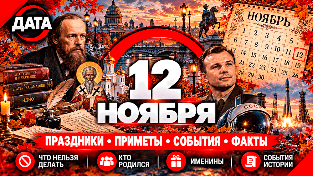 12 ноября – праздники, народные приметы, что нельзя делать, именины, знаменитости и события истории 12 ноября – праздники, народные приметы, что нельзя делать, именины, знаменитости и события истории