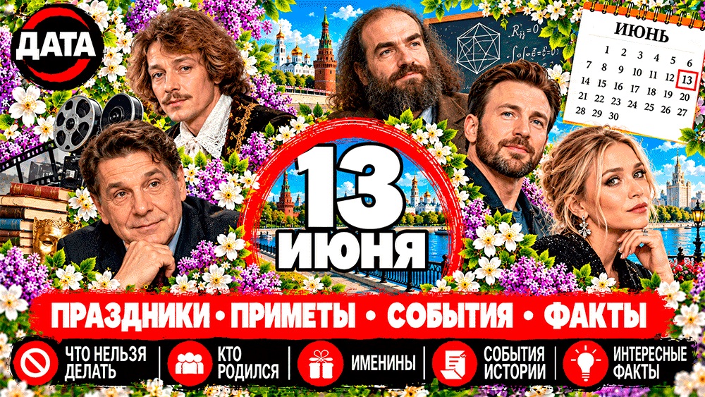 13 июня – какой сегодня праздник, народные приметы, что нельзя делать, именины, знаменитости и события истории 13 июня – какой сегодня праздник, народные приметы, что нельзя делать, именины, знаменитости и события истории