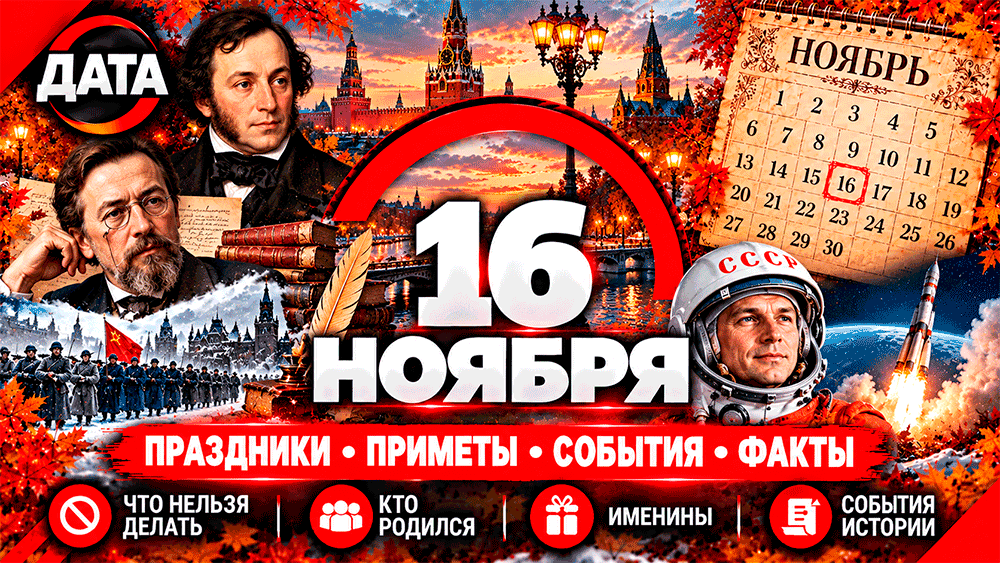 16 ноября – праздники, народные приметы, что нельзя делать, именины, знаменитости и события истории 16 ноября – праздники, народные приметы, что нельзя делать, именины, знаменитости и события истории