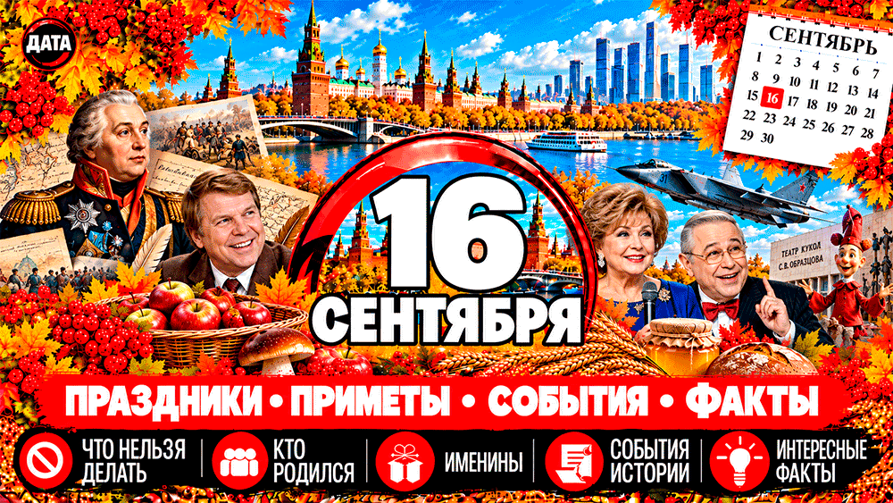 16 сентября – какой сегодня праздник, народные приметы, что нельзя делать, именины, знаменитости и события истории