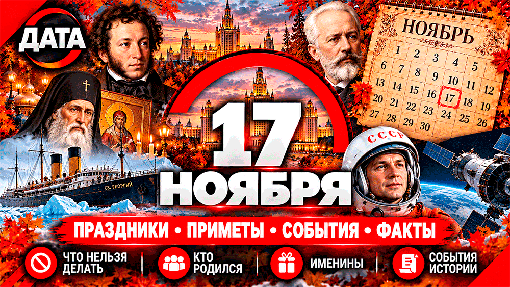 17 ноября – праздники, народные приметы, что нельзя делать, именины, знаменитости и события истории 17 ноября – праздники, народные приметы, что нельзя делать, именины, знаменитости и события истории