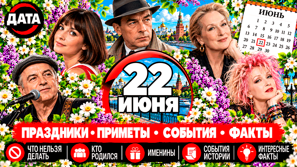 22 июня – какой сегодня праздник, народные приметы, что нельзя делать, именины, знаменитости и события истории 22 июня – какой сегодня праздник, народные приметы, что нельзя делать, именины, знаменитости и события истории