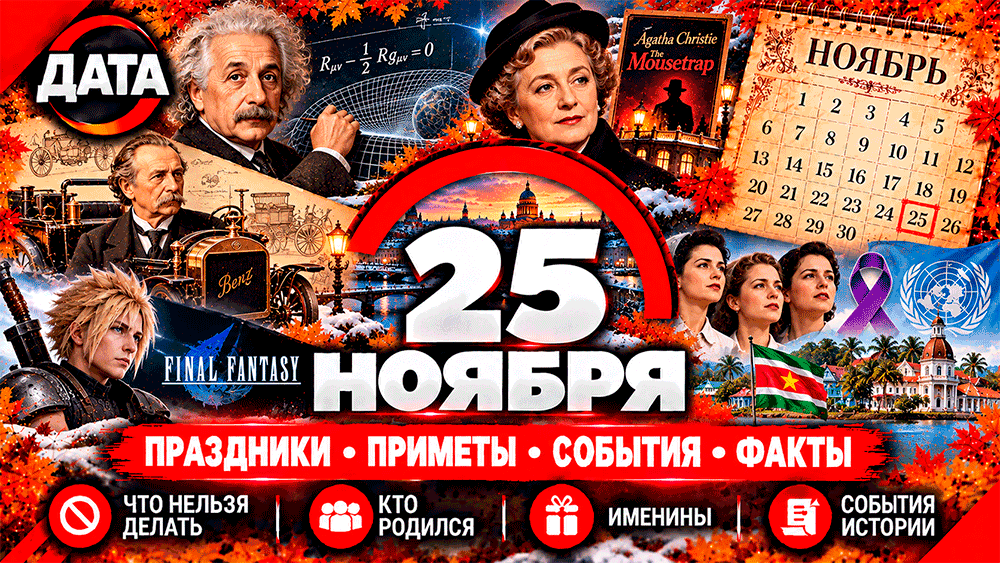 25 ноября – праздники, народные приметы, что нельзя делать, именины, знаменитости и события истории
