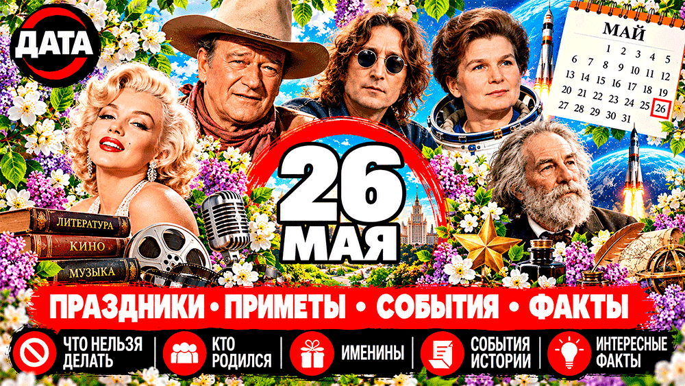 26 мая – какой сегодня праздник, народные приметы, что нельзя делать, именины, знаменитости и события истории