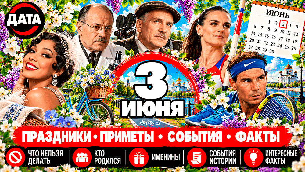 3 июня – какой сегодня праздник, народные приметы, что нельзя делать, именины, знаменитости и события истории