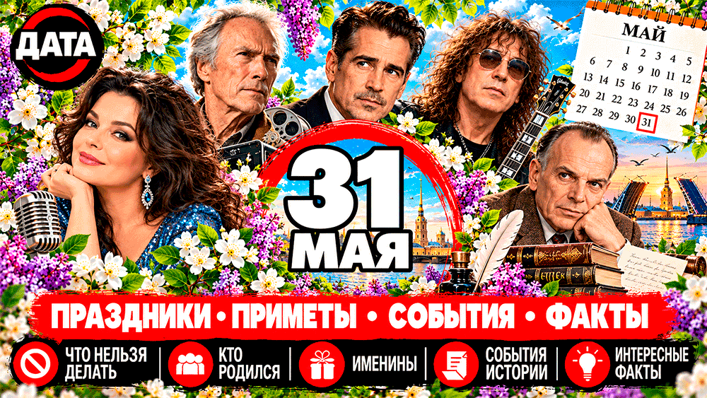 31 мая – какой сегодня праздник, народные приметы, что нельзя делать, именины, знаменитости и события истории