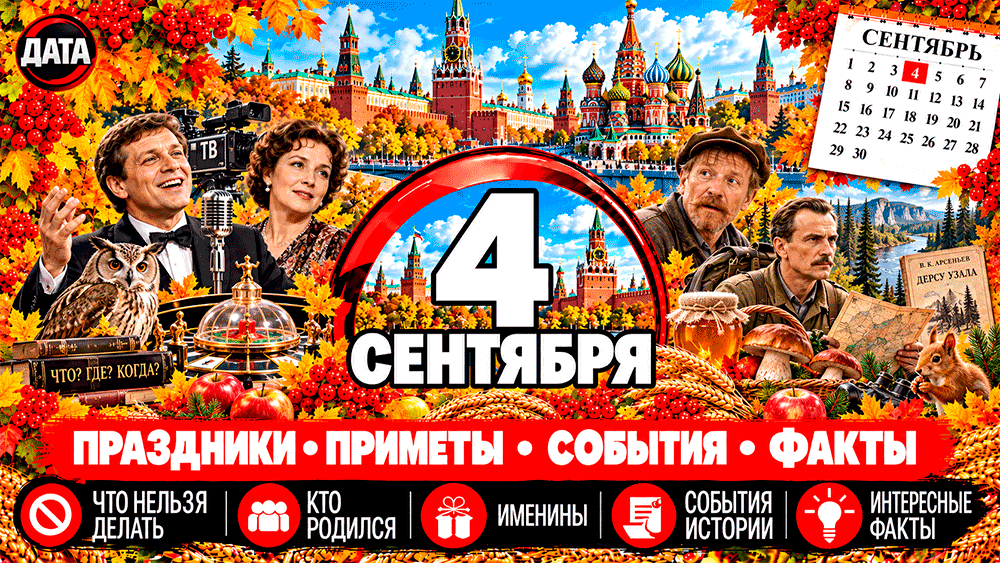 4 сентября – какой сегодня праздник, народные приметы, что нельзя делать, именины, знаменитости и события истории 4 сентября – какой сегодня праздник, народные приметы, что нельзя делать, именины, знаменитости и события истории