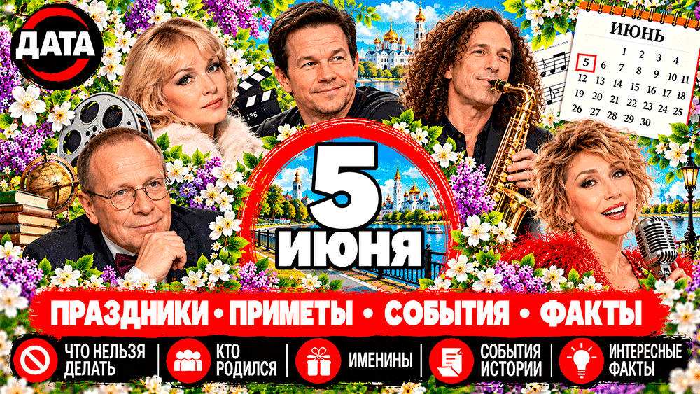 5 июня – какой сегодня праздник, народные приметы, что нельзя делать, именины, знаменитости и события истории