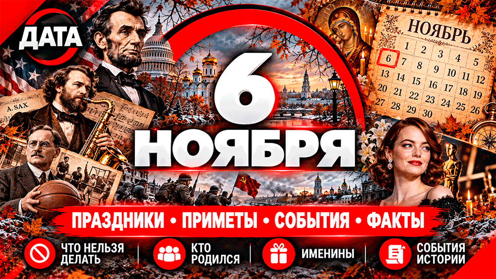 6 ноября – праздники, народные приметы, что нельзя делать, именины, знаменитости и события истории 6 ноября – праздники, народные приметы, что нельзя делать, именины, знаменитости и события истории