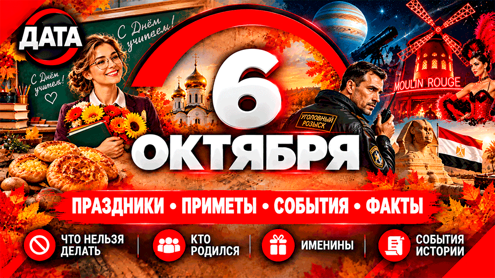 6 октября – праздники, народные приметы, что нельзя делать, именины, знаменитости и события истории