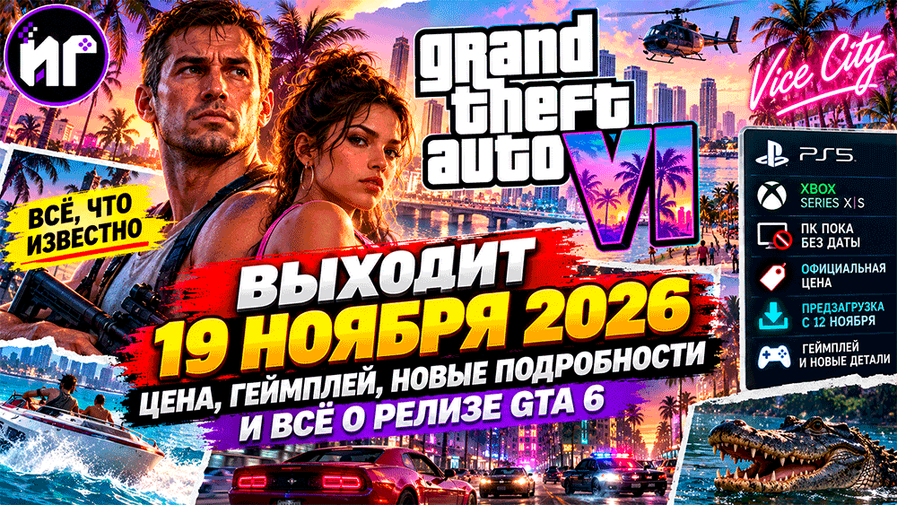 GTA 6 выходит 19 ноября 2026 года – цена, новые подробности, геймплей и всё, что известно за несколько недель до релиза