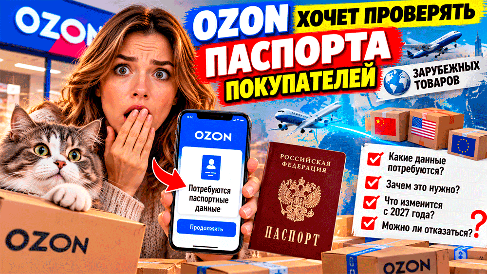 Ozon хочет проверять паспорта покупателей зарубежных товаров – какие данные потребуются для заказа, зачем это нужно и можно ли отказаться Ozon хочет проверять паспорта покупателей зарубежных товаров – какие данные потребуются для заказа, зачем это нужно и можно ли отказаться