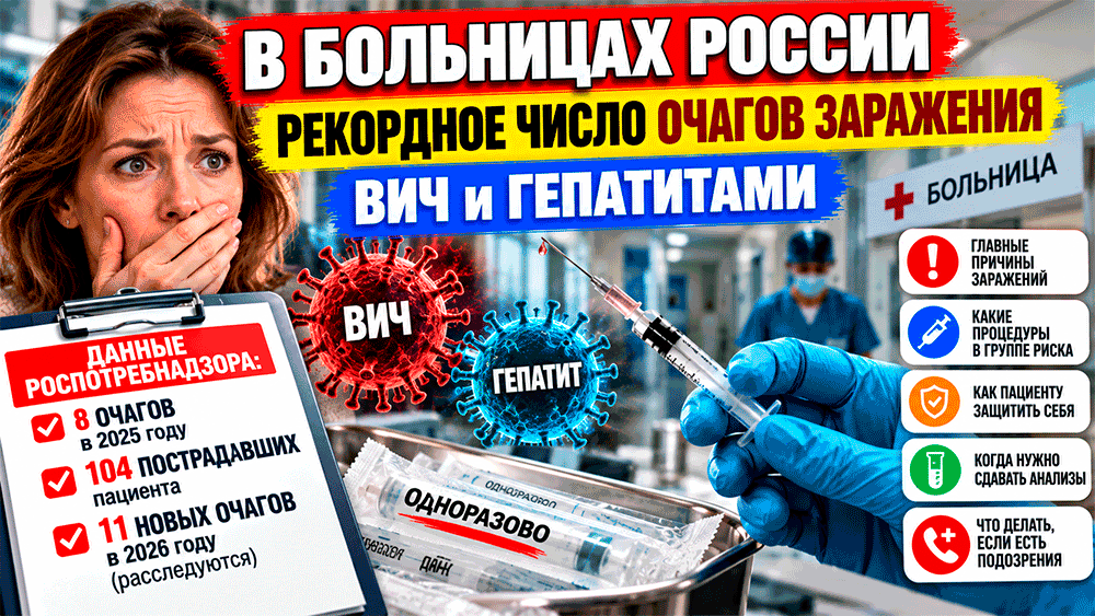 В больницах России выявили рекордное число очагов заражения ВИЧ и гепатитами – Роспотребнадзор назвал причины – какие медицинские процедуры требуют особого внимания и что делать пациентам В больницах России выявили рекордное число очагов заражения ВИЧ и гепатитами – Роспотребнадзор назвал причины – какие медицинские процедуры требуют особого внимания и что делать пациентам