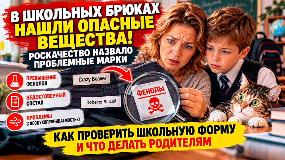 В школьных брюках нашли опасные вещества и Роскачество назвало проблемные марки – как проверить форму ребёнка и вернуть деньги В школьных брюках нашли опасные вещества и Роскачество назвало проблемные марки – как проверить форму ребёнка и вернуть деньги