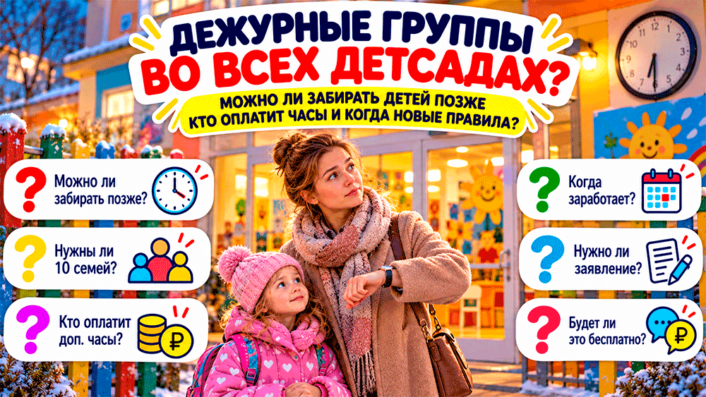 Дежурные группы предлагают открыть во всех детских садах – смогут ли родители забирать детей позже и когда заработают новые правила Дежурные группы предлагают открыть во всех детских садах – смогут ли родители забирать детей позже и когда заработают новые правила