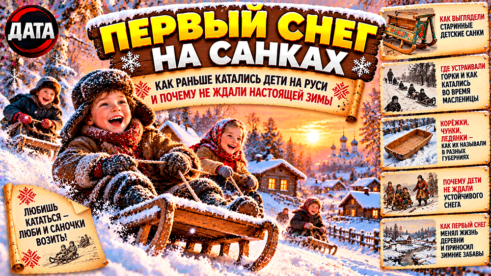 Первый снег на санках – почему дети на Руси не ждали настоящей зимы и как раньше катались с горок без современных снегокатов
