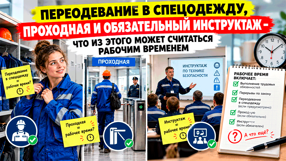 Переодевание в спецодежду, проходная и обязательный инструктаж – что из этого может считаться рабочим временем