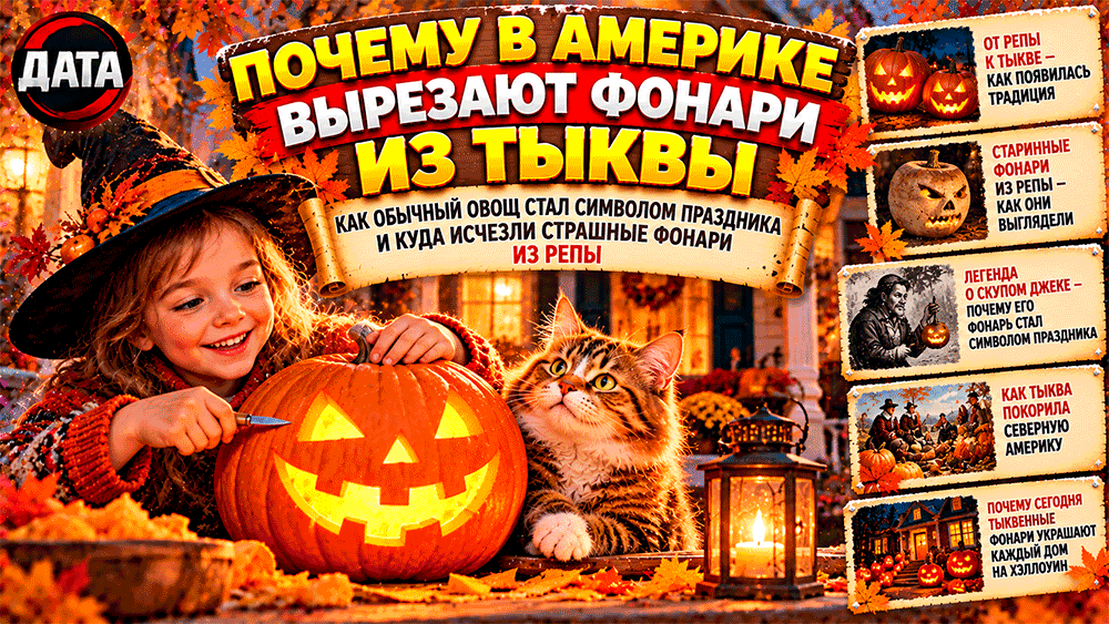 Почему в Северной Америке осенью вырезают фонари из тыквы – как обычный овощ стал символом праздника и куда исчезли страшные фонари из репы