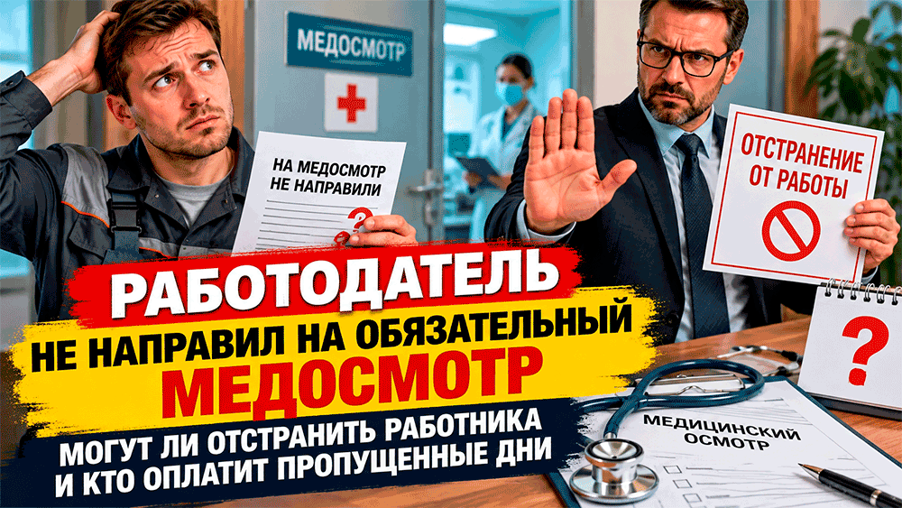 Работодатель не направил на обязательный медосмотр – могут ли отстранить работника и кто оплатит пропущенные дни Работодатель не направил на обязательный медосмотр – могут ли отстранить работника и кто оплатит пропущенные дни