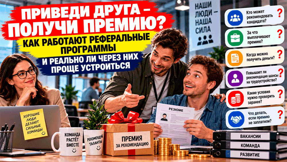Работодатель просит привести знакомого и обещает премию – как работают реферальные программы и реально ли через них проще устроиться Работодатель просит привести знакомого и обещает премию – как работают реферальные программы и реально ли через них проще устроиться