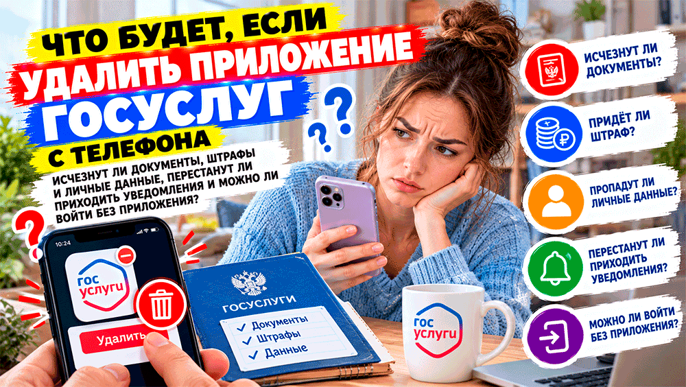 Что будет, если удалить приложение Госуслуг с телефона – исчезнут ли документы, штрафы и личные данные Что будет, если удалить приложение Госуслуг с телефона – исчезнут ли документы, штрафы и личные данные
